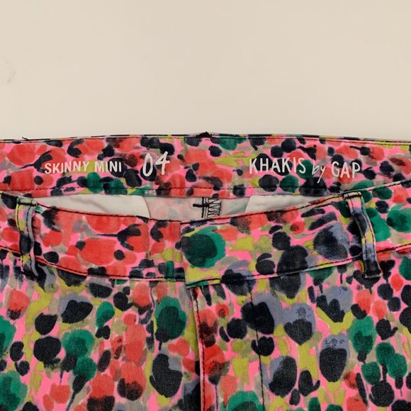 GAP printed Skinny Mini cropped Khakis SIZE 4 - Picture 3 of 9